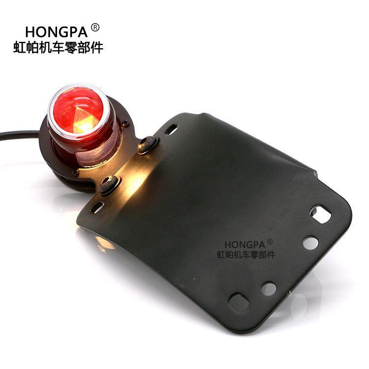 摩托车复古改装尾灯LED灯带牌架摩托车灯刹车灯指示灯外销