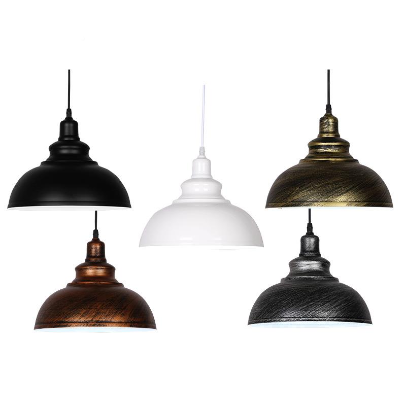 简约现代吊灯业风意个性单头工创矿工灯罩台餐吧厅办公室美发店灯