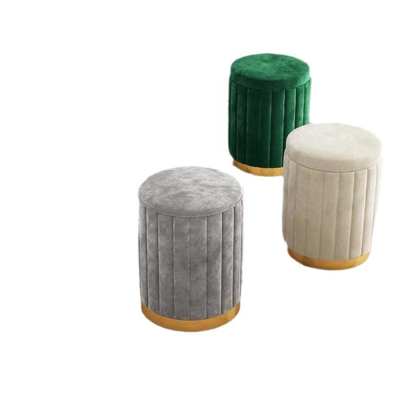 妆凳化轻网奢圆凳椅子凳卧室VEE红储物板凳沙发梳妆台凳子化妆椅