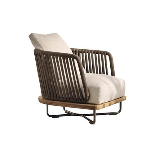 户外休闲藤编实木沙发酒店设计师别墅样板房民宿北欧花园阳台家具