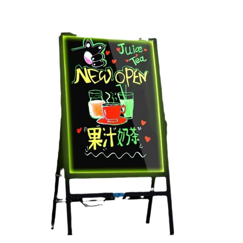 摆摊店铺用商用发光小黑板荧光板价格广告板挂式展示牌led闪光