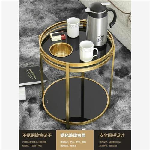 牌室茶水架 麻将机茶几专用麻将桌不锈钢玻璃现代简约轻奢小茶几