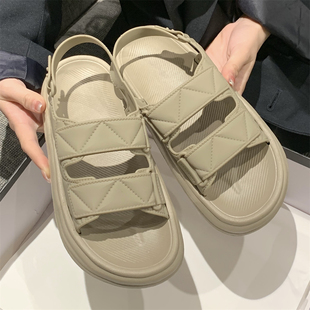 罗马凉鞋 细细条 女海边度假简约风百搭夏季 韩版 软平底舒适沙滩鞋