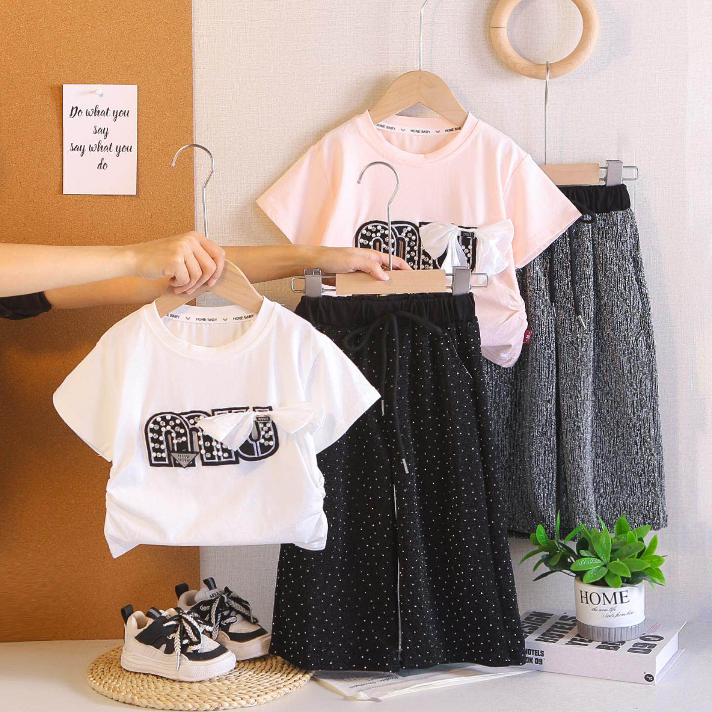 宝宝套装2026新款女童短袖长裤两件套夏装衣服婴儿童T恤1-3周岁潮