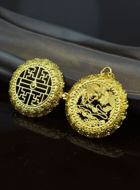 香包中国风可开合凤凰回纹吊坠镂空香囊吊坠挂饰高级感小众毛衣链