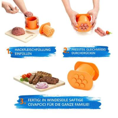 极速1PC Meat Sausage Hot Dog Maker Plastic Meat Strip Squeez