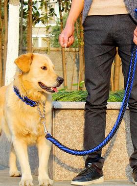 Double Strand Rope Large Dog Leashes Metal P Chain Buckle Na