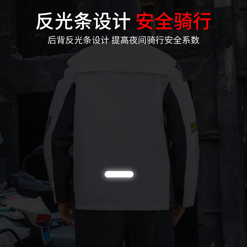 帆布雨衣套装男款加肥加大透气分体式机车骑行雨服裤摩托车雨衣女