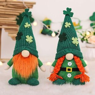 极速Patricks Day Gnome Decor Irish Leprechaun Scandinavian