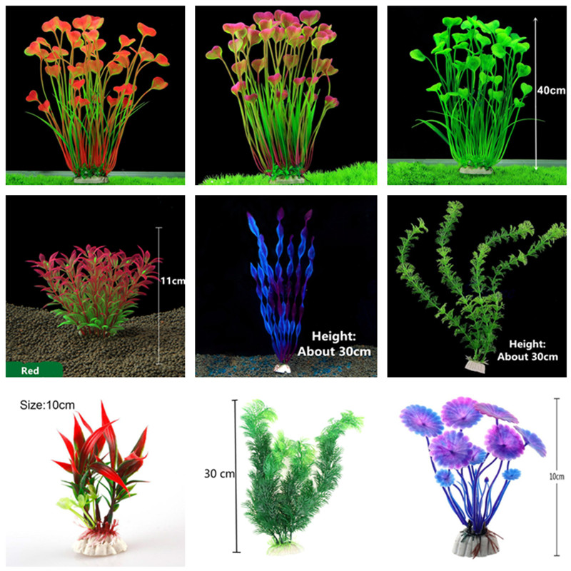 Beautiful Plastic Artificial Aquarium Plants Decoration Subm