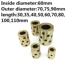 diameter bearing 60mm graphite Inner set linear copper coppe