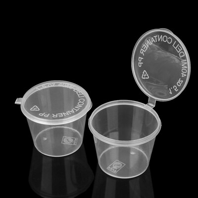 10/25Pcs 25/27/40/45ml Plastic Takeaway Sauce Cup Containers