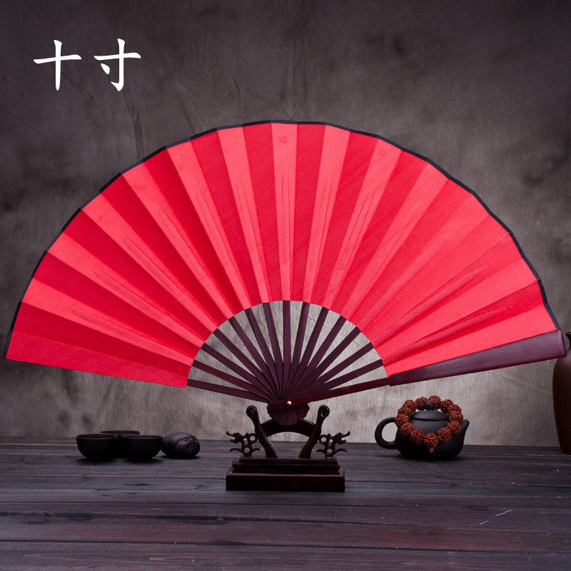 扇子古风夏季折叠竹扇中国绢布折扇空白扇汉服广告扇纸扇扇面定制