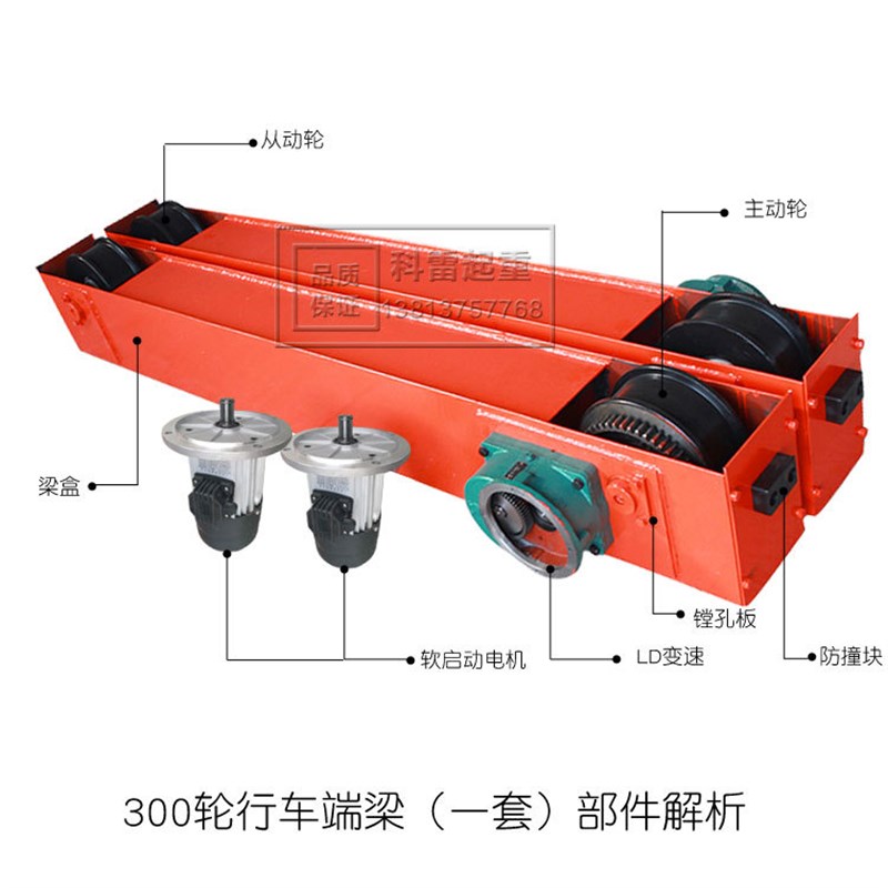 行车端梁头  单梁行走龙门吊地梁 200/300/400轮起重机端梁