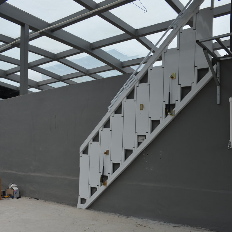 室内上楼摺叠梯多功能隐形墙壁侧梯家用挂壁直梯阁楼铝合金楼梯