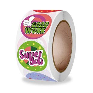 Done Labels 极速500pcs Well Round Seal Handmade WOW Stickers