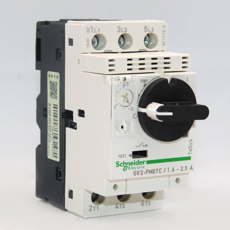 。施耐德电动机热磁断路器 旋钮控制GV2PM07C 整定电流:1.6-2.5A