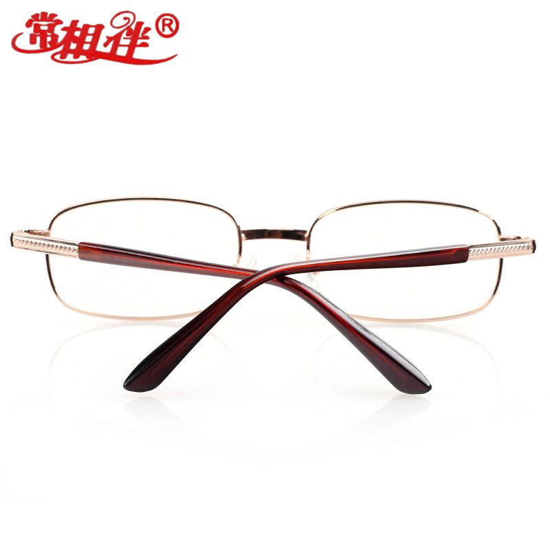 老花眼镜细度数玻璃平光无度数50 75 125 450 600度老人眼镜男女