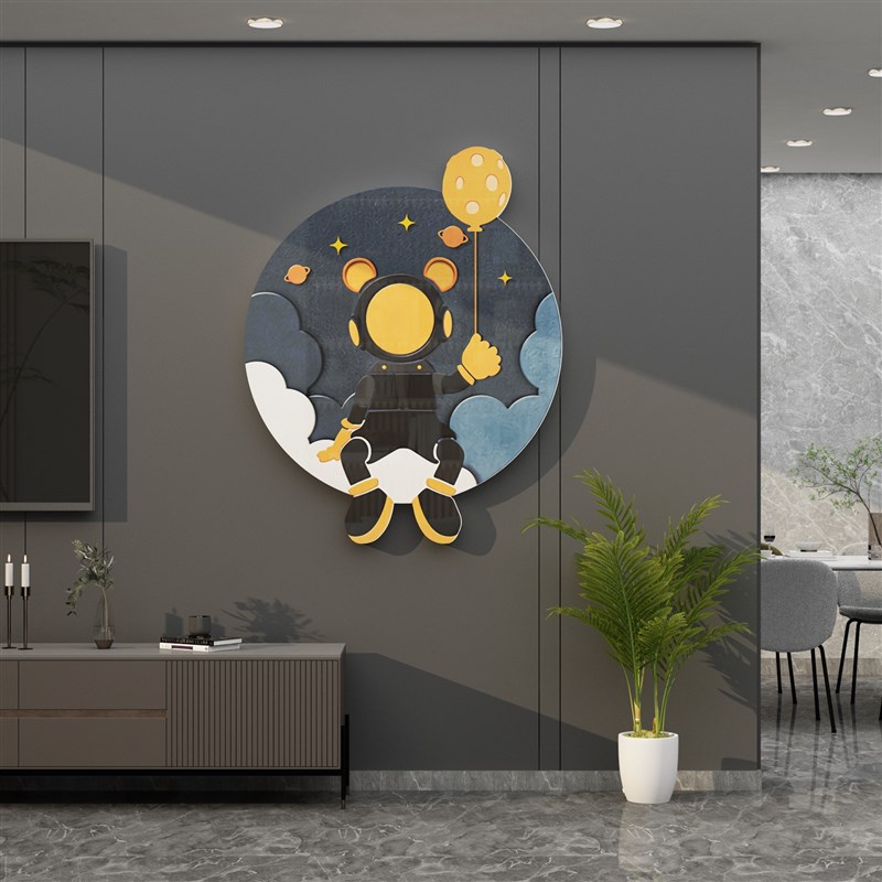 儿童房间布置男孩卧室床头墙面装饰壁画客厅电视背景壁画挂件贴纸