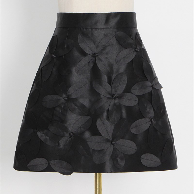 TWOTWINSTYLE Solid Slim Skirt For Women High Waist Patchwork