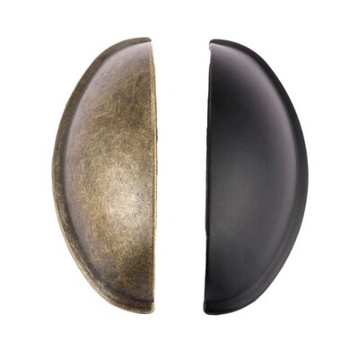 极速5 Pcs Antique Iron Cupboard Shell Pull Handles Retro Met