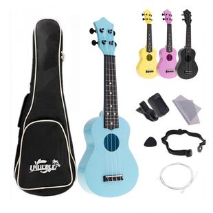 4 Strings 21 Inch Soprano Ukulele Full Kits Acoustic Colorfu
