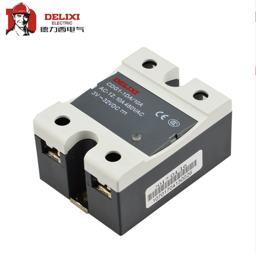 。德力西固S态继电器ssr CDG1-1DA 10A 小型固态继电器直流控交流