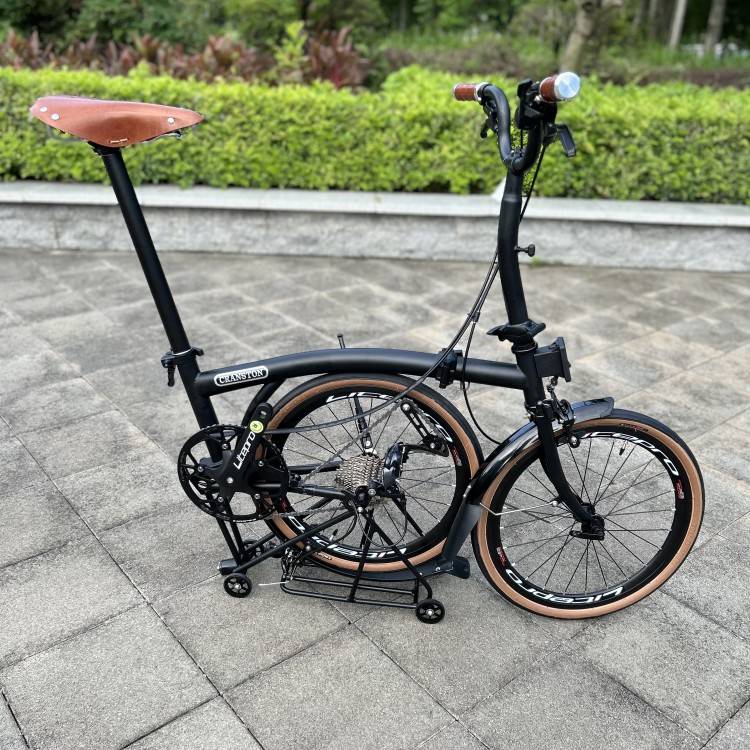 新品20寸小布折叠自行车 litepro 超轻可携式复古9变速通勤脚踏包