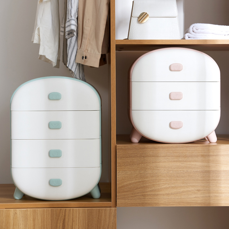 厂家女生宿舍内衣收纳盒抽屉式大容量袜子内裤分格储物盒塑料收纳