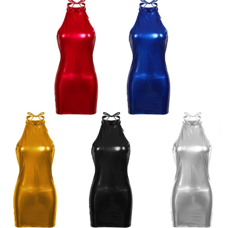 Womens Tight Sexy Short Skirt Halter Strap High Waist Steet