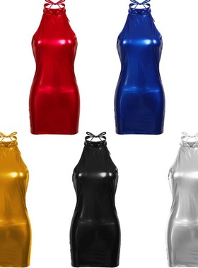 Womens Tight Sexy Short Skirt Halter Strap High Waist Steet