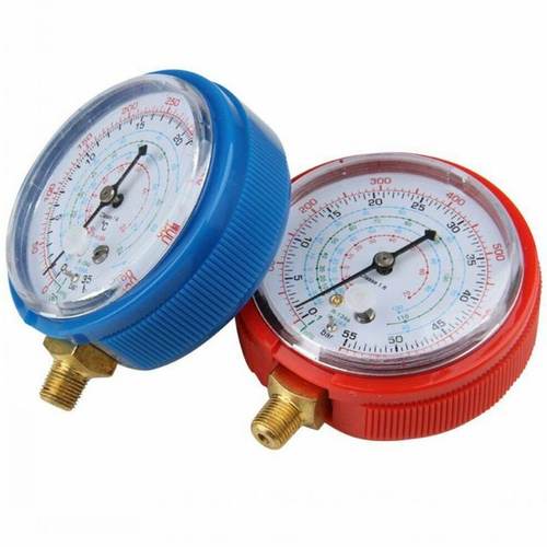 2PCS Refrigerant Low High Pressure Gauge R22 R404A R134A R41