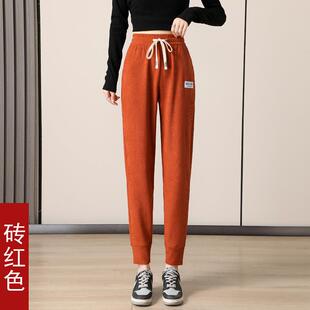 唐艺人秋冬加绒Bao款2022-9宽松哈伦束脚休闲百搭显瘦运动卫裤