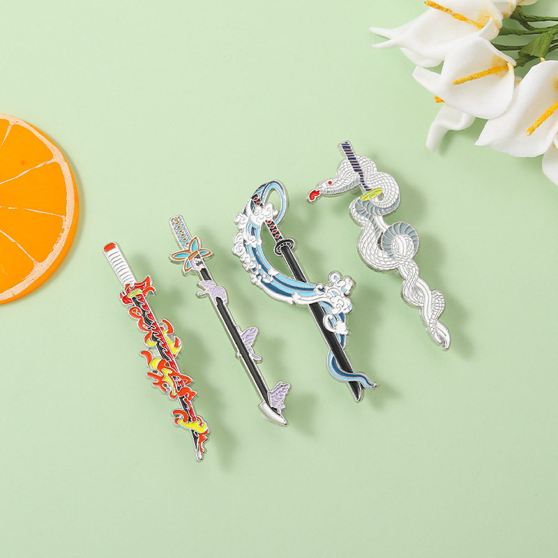 Cool Demon Slayer Kimetsu no Yaiba Sword Enamel Pin Blade of