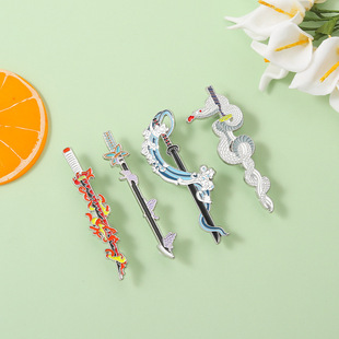 Cool Demon Slayer Kimetsu no Yaiba Sword Enamel Pin Blade of