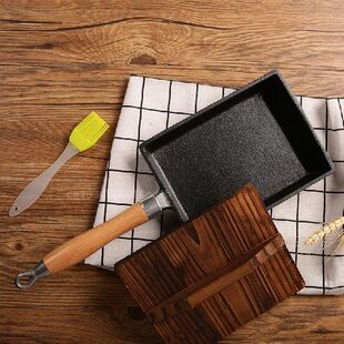 Frying Tamagoyaki Omelette Black Non Stick Pan Fry Egg