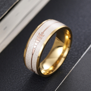 Titanium steel Ring For Men Women Couple Ring Gold Color