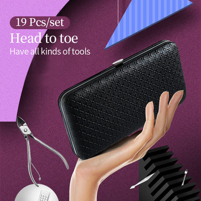 极速9/11/16/19 Pcs Manicure Cutters Nail Clipper Set Stainle