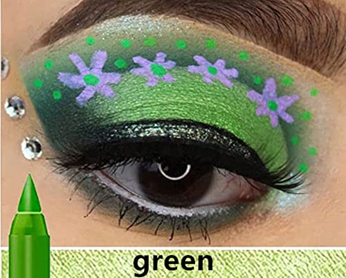 Go Ho 4 Colors Green Eyeshadow Pencil Set Metallic Eyeliner