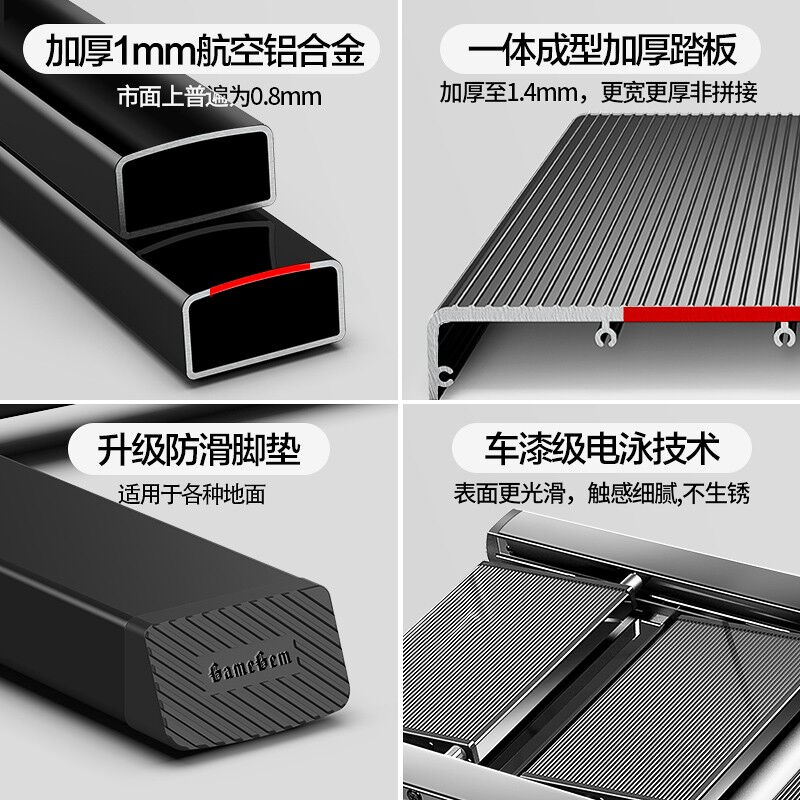 格美居GEMJU多功能家用小梯子折叠加厚铝合金人字梯花架梯凳便携.