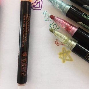 极速8 Metallic Color Outline Pens Line Double 12pc Marker