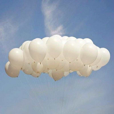 White Balloons 50P CLot 12g Latex Balloons Helium Thickeni