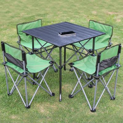 new Outdoor folding table chairs camping barbecue table tra