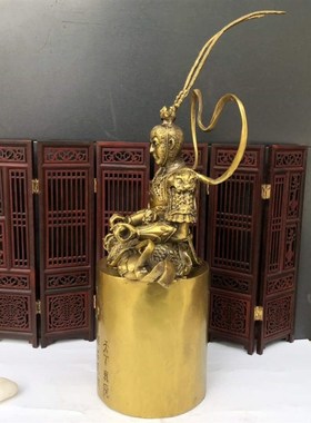 纯铜孙悟空齐天大圣斗战胜佛摆件美猴王猴子酒柜玄关装饰品工艺礼