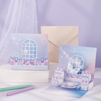 Valentines Dsay greeting card writing happy biFrthday car