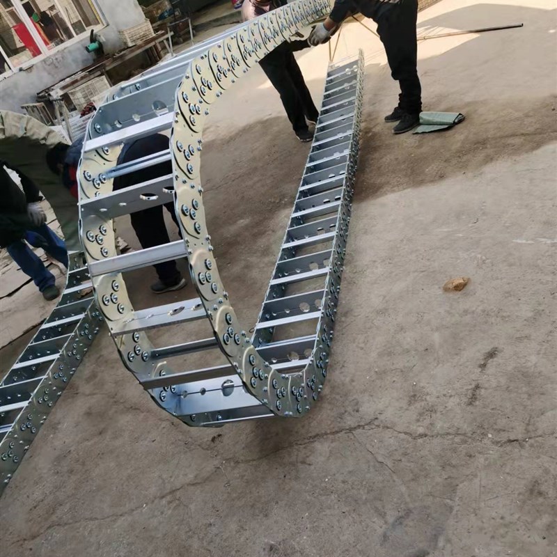 TL钢制不锈钢拖链 全封闭桥式镀锌钢铝拖链穿线油管金属坦克链