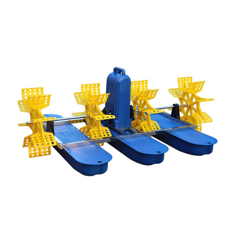 厂家水车式新型水车式鱼塘增氧机曝气鱼塘叶轮式池塘鱼池增氧泵冲