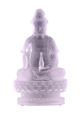 琉璃净瓶观音佛像坐莲观世音菩萨佛堂家居供奉摆件南海观音寺院