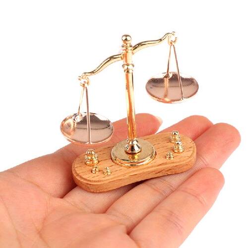 极速Retro Dollhouse Balance Scale BJD Doll Decor Playset
