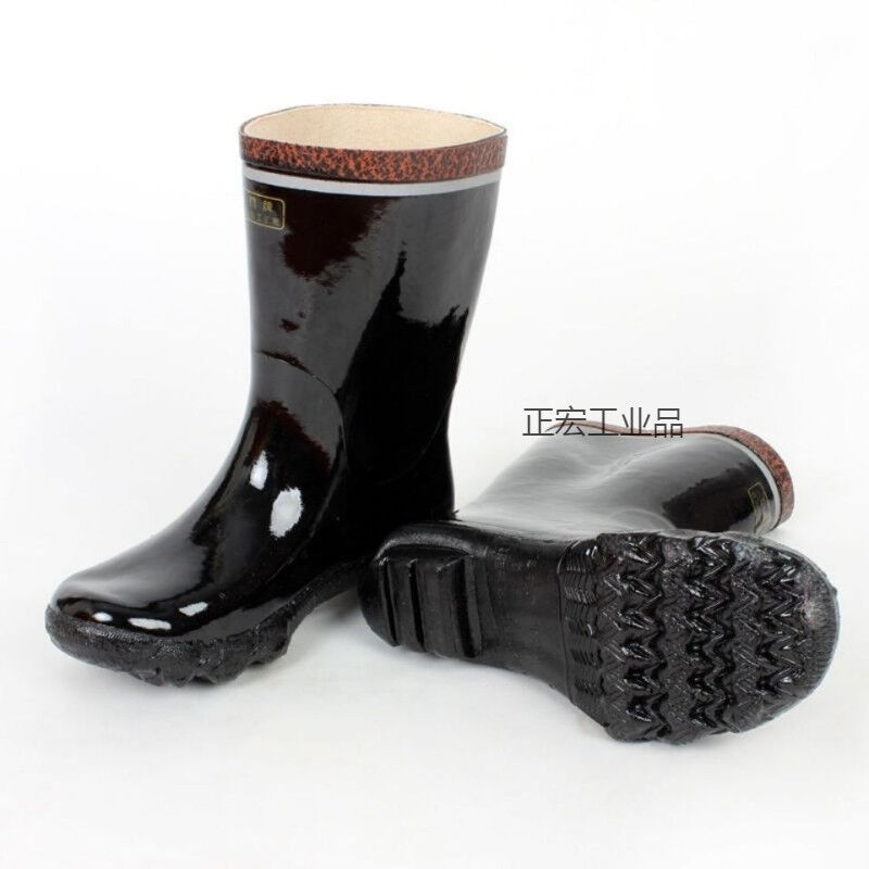 高筒雨鞋煤矿矿工劳保雨鞋半筒橡胶水鞋工矿靴男6KV绝缘雨鞋39